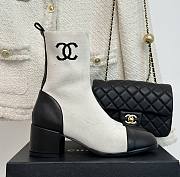 Chanel white sock boots - 1