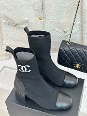 Chanel black sock boots - 3