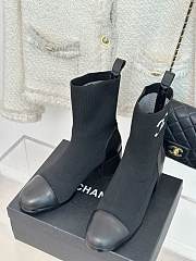 Chanel black sock boots - 6