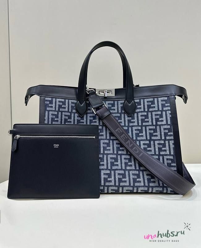 Fendi Peekaboo X Tote blue-black large bag - 1