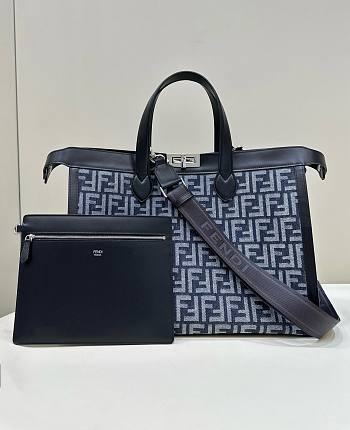 Fendi Peekaboo X Tote blue-black large bag