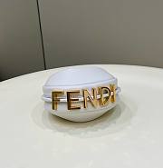 Fendi Fendigraphy fuchsia leather mini white bag  - 6