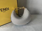 Fendi Fendigraphy fuchsia houndstooth wool mini bag - 1