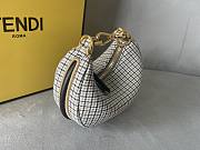 Fendi Fendigraphy fuchsia houndstooth wool mini bag - 4