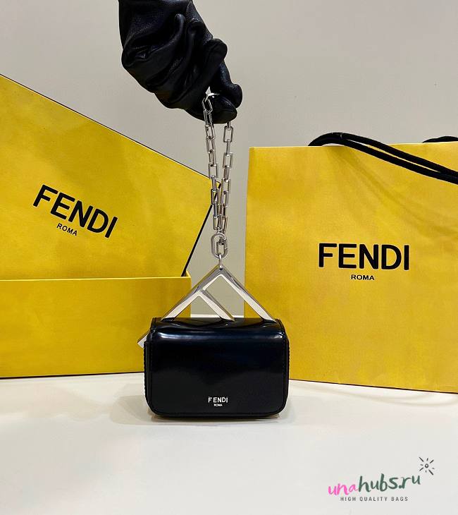 Fendi First Sight Nano Black Leather Bag - 1