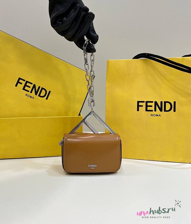 Fendi First Sight Nano Brown Leather Bag - 1