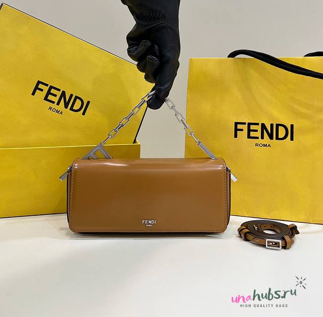 Fendi First Sight Small Brown Leather Bag - 1