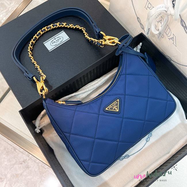 Prada Re-Edition 1995 Chaine Re-Nylon Blue Bag - 1