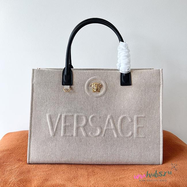 Versace La Medusa Top Natural Handle Bag - 1