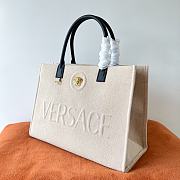 Versace La Medusa Top Natural Handle Bag - 5