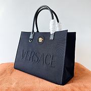 Versace La Medusa Top Black Handle Bag - 2