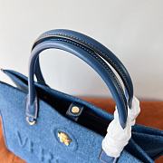 Versace La Medusa Top Denim Handle Bag - 4