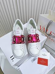 Valentino rockstud pink flatform trainer - 6