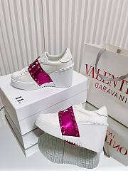 Valentino rockstud pink flatform trainer - 5