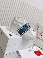 Valentino rockstud denim flatform trainer - 5