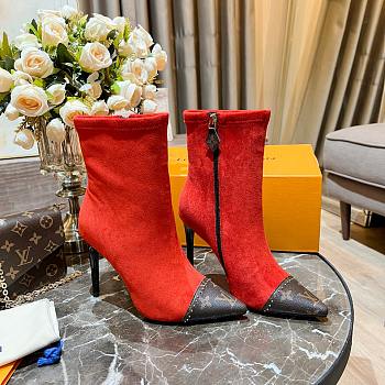 Louis Vuitton red boots