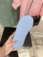 Chanel Dad Blue Tweed Sandal  - 6