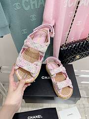 Chanel Dad Pink Tweed Sandal - 4