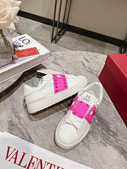 Valentino Garavani hot pink rockstud leather platform sneakers - 6