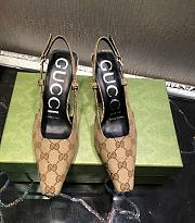 Gucci GG Canvas Slingback Pumps - 5