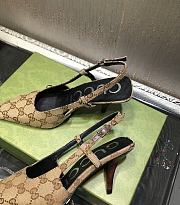 Gucci GG Canvas Slingback Pumps - 2