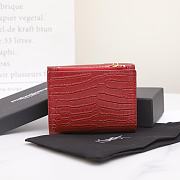 YSL Uptown red crocodile leather wallet - 2