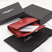 YSL Uptown red crocodile leather wallet - 4