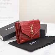 YSL Uptown red crocodile leather wallet - 5