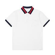 Gucci men cotton piquet white polo - 1