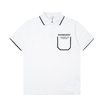 Burberry white polo