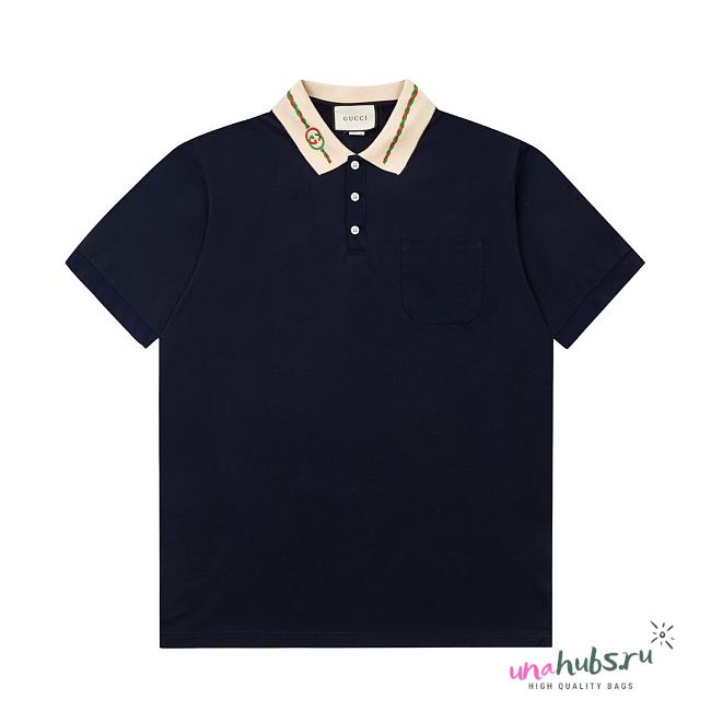 Gucci blue cotton polo  - 1