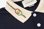 Gucci blue cotton polo  - 6