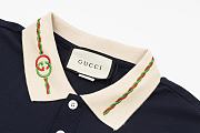 Gucci blue cotton polo  - 4