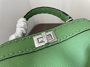 Fendi Peekaboo ISeeU small green topstitching bag - 4