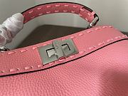 Fendi Peekaboo ISeeU small pink topstitching bag - 5