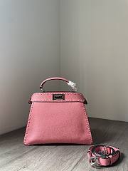 Fendi Peekaboo ISeeU small pink topstitching bag - 6