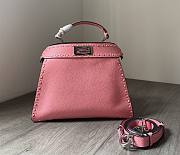 Fendi Peekaboo ISeeU small pink topstitching bag - 1