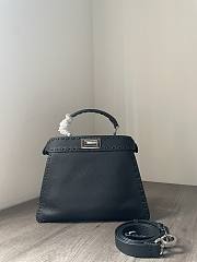 Fendi Peekaboo ISeeU small black topstitching bag  - 5