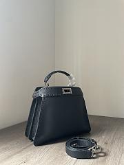 Fendi Peekaboo ISeeU small black topstitching bag  - 6