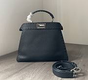 Fendi Peekaboo ISeeU small black topstitching bag  - 1