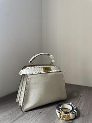 Fendi Peekaboo ISeeU small white topstitching bag  - 6