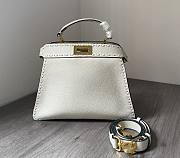 Fendi Peekaboo ISeeU small white topstitching bag  - 1