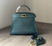 Fendi Peekaboo ISeeU small blue topstitching bag  - 1