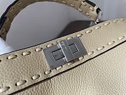 Fendi Peekaboo ISeeU small beige topstitching bag  - 4