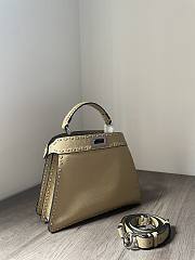 Fendi Peekaboo ISeeU small beige topstitching bag  - 3