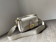 Fendi Baguette white topstitching bag - 4