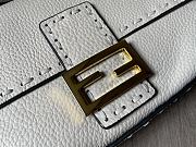 Fendi Baguette white topstitching bag - 5