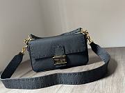 Fendi Baguette black topstitching bag - 1