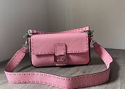 Fendi Baguette pink topstitching bag - 1