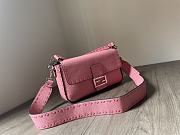 Fendi Baguette pink topstitching bag - 4